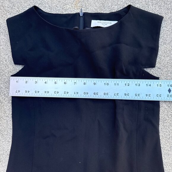 MM LaFleur Sarah Dress Womens 2 Black Minimal Office Business Career Sheath - Picture 4 of 13
